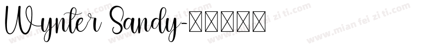 Wynter Sandy字体转换